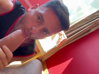 Beautiful eyed bottom gets fucked good and takes a creampie