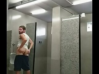 I almost got caught exposing myself in the gym bathroom&comma; and the guys almost caught me&period;